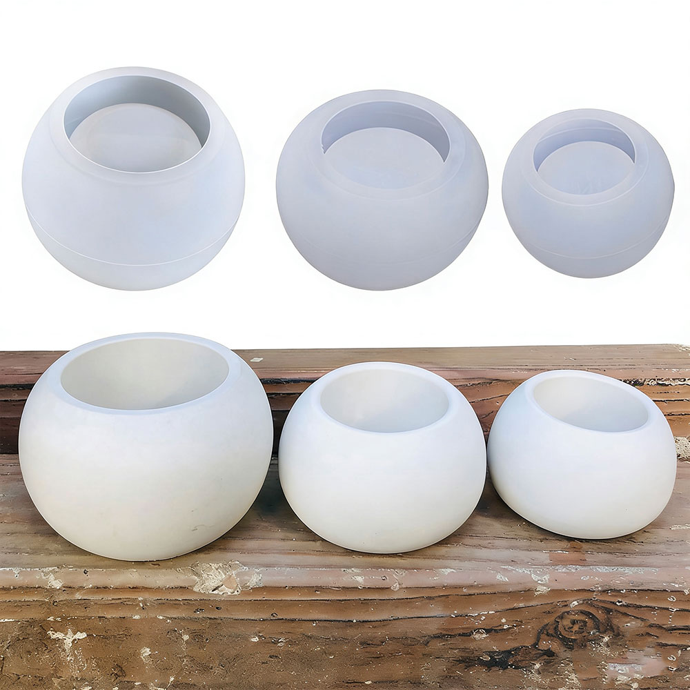 Terrazzo Pot Cement - Kit de 3 Moldes de Silicone