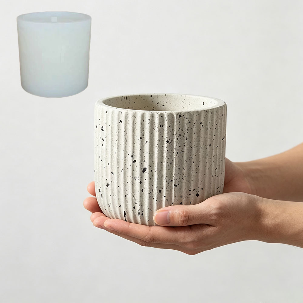 Terrazzo Pot Cement - Molde de Silicone para Vaso de