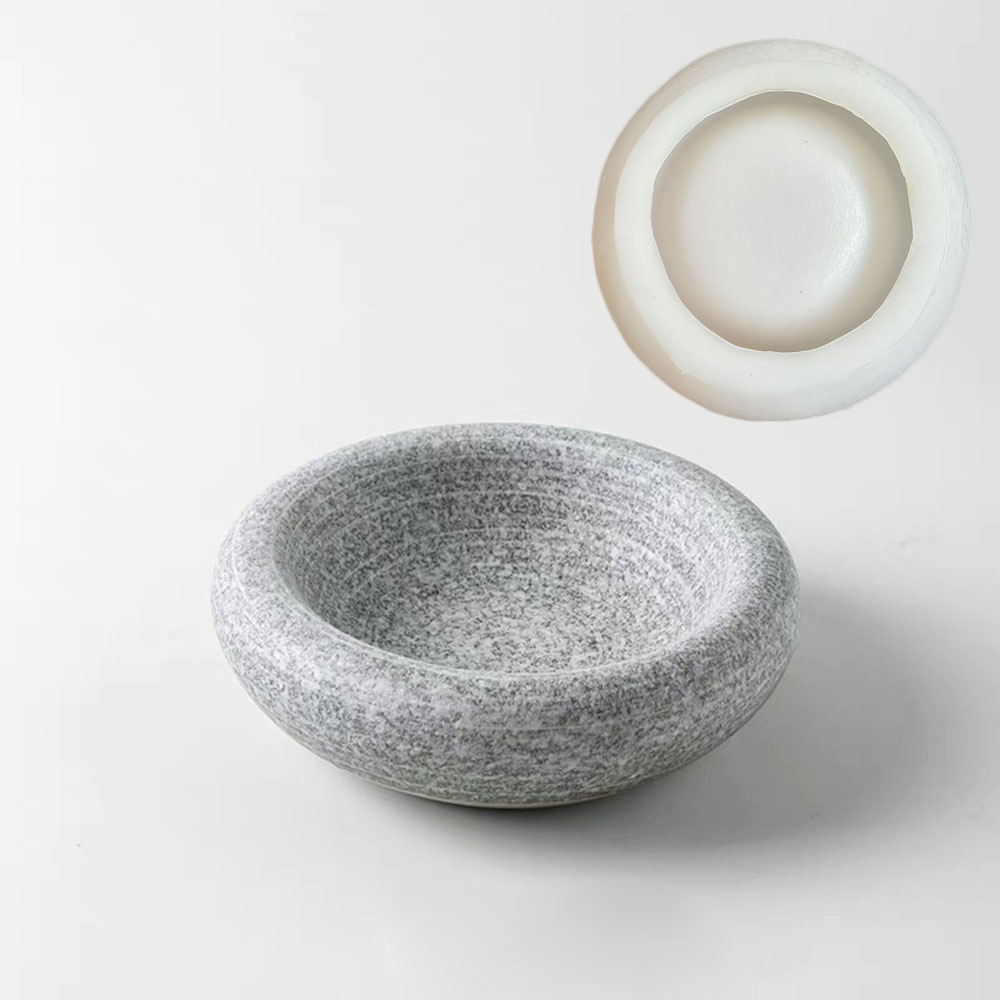 Terrazzo Pot Cement - Molde de Silicone Redondo para Cimento,