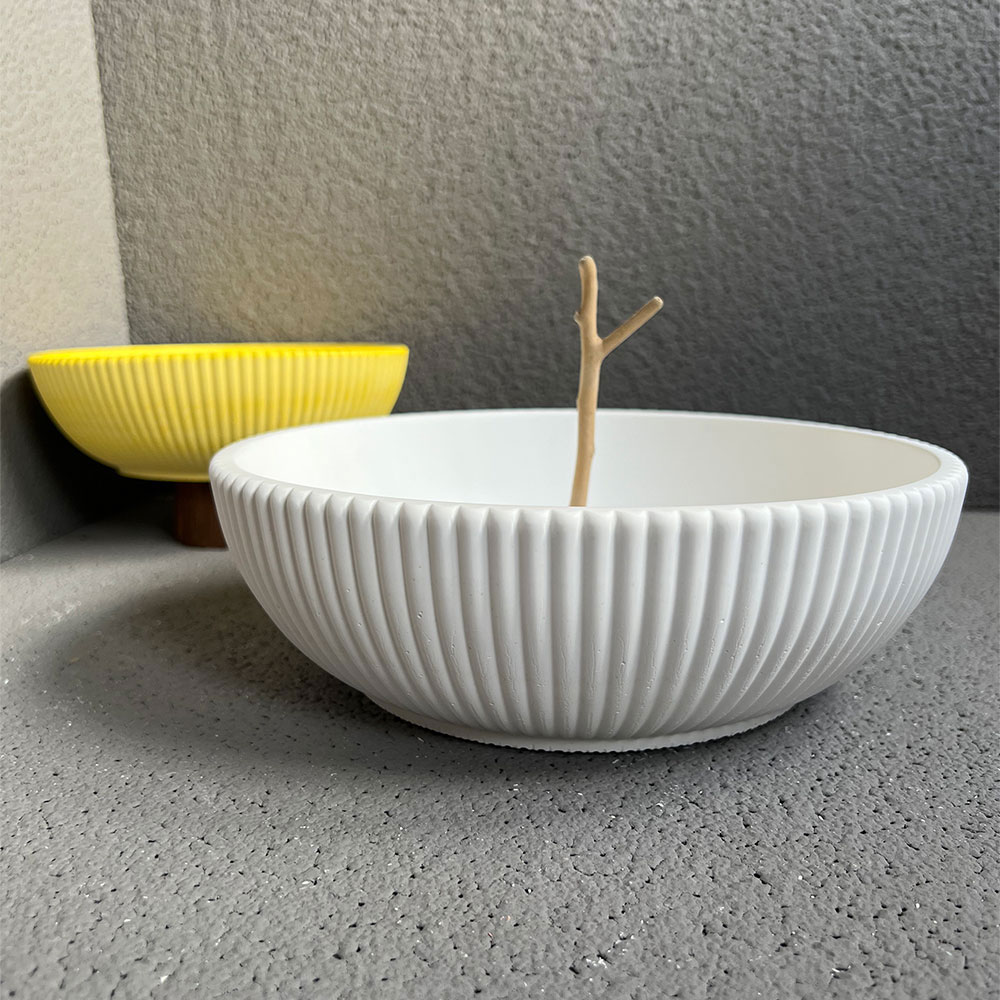 Terrazzo Pot Cement - Molde de concreto grande para tigela