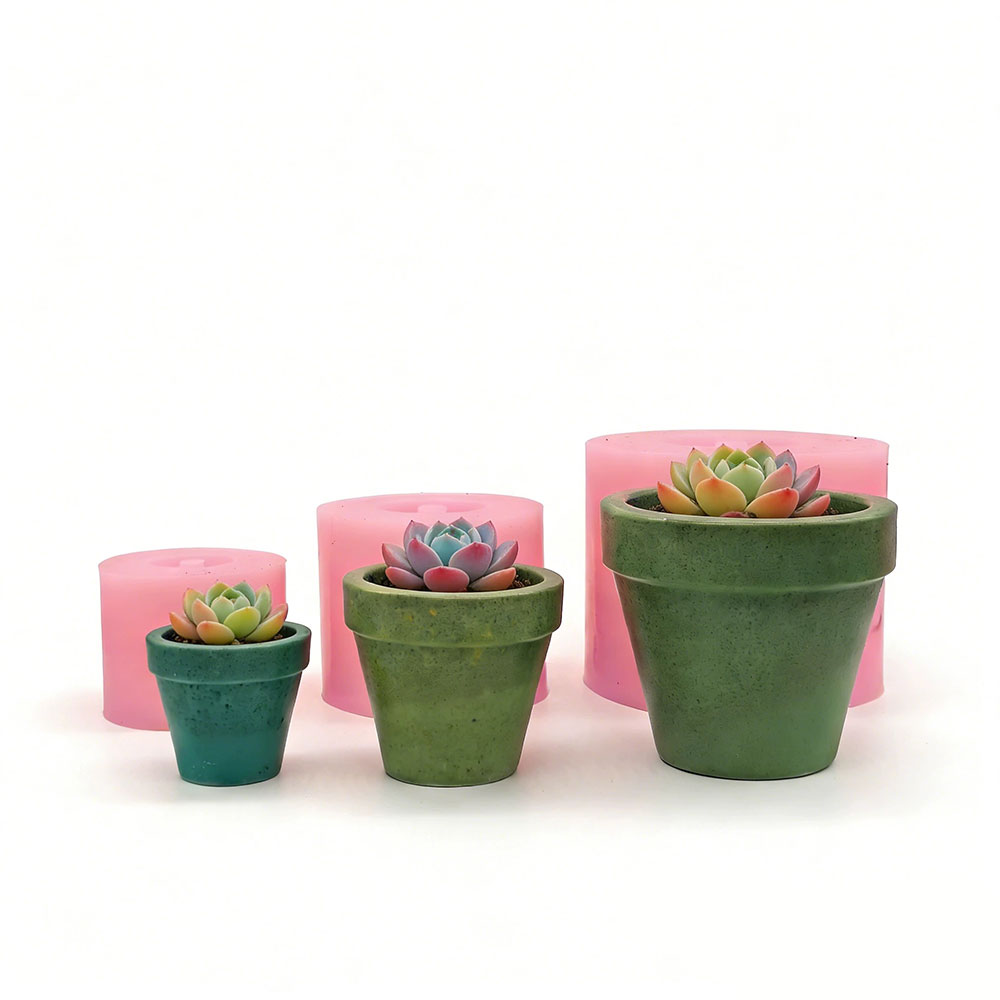 Terrazzo Pot Cement - Conjunto de Moldes de Silicone para