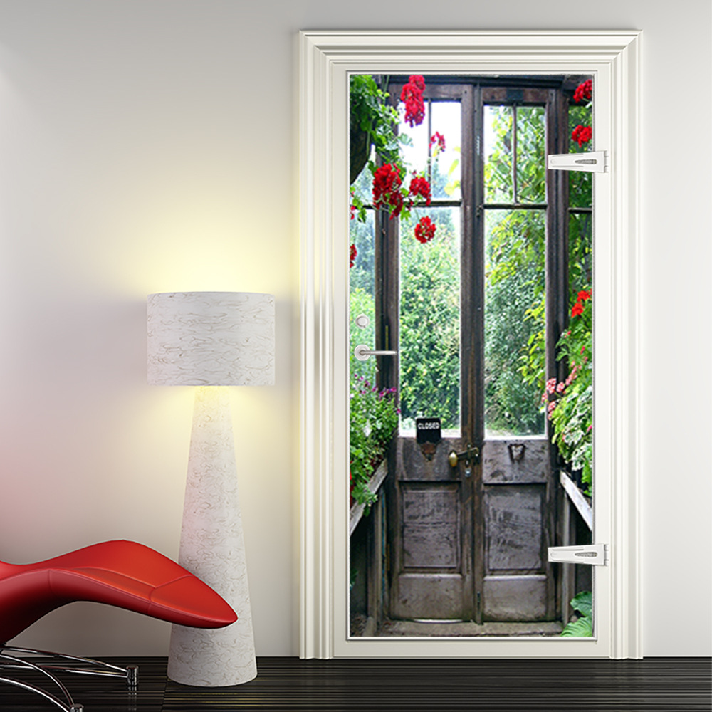 Adesivo de porta moderno simul - Interior Design Home avaliação e preço