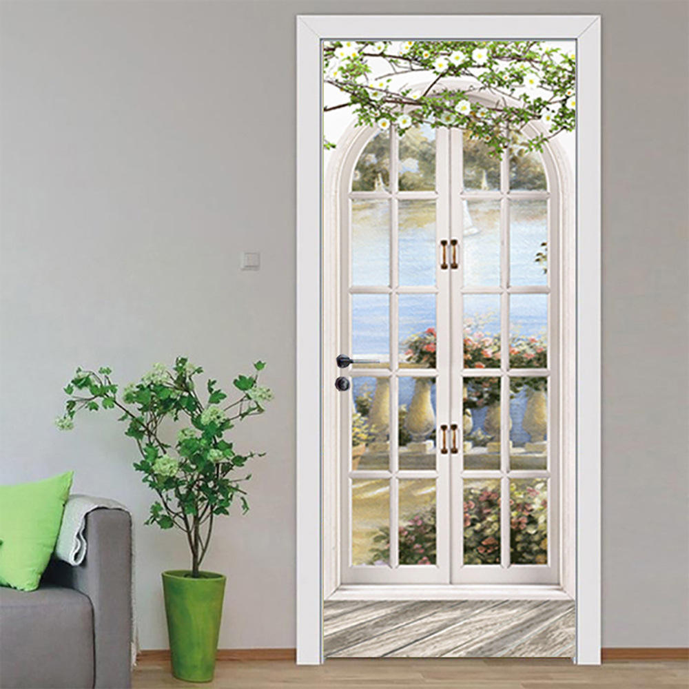 Adesivo de porta moderno simul - Interior Design Home avaliação e preço
