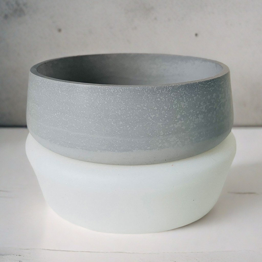 Grande tigela vaso de flores m - Terrazzo Pot Cement avaliação e preço