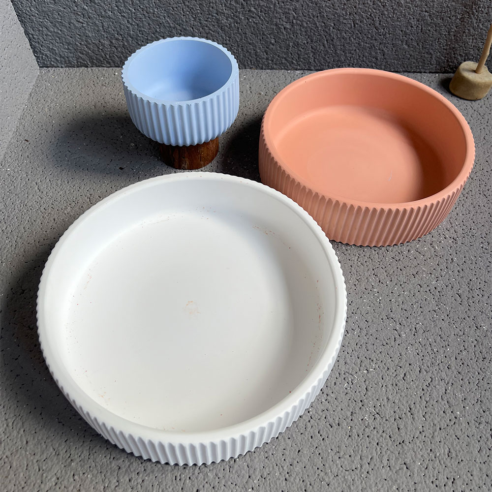 Grande tigela vela vaso molde  - Terrazzo Pot Cement avaliação e preço
