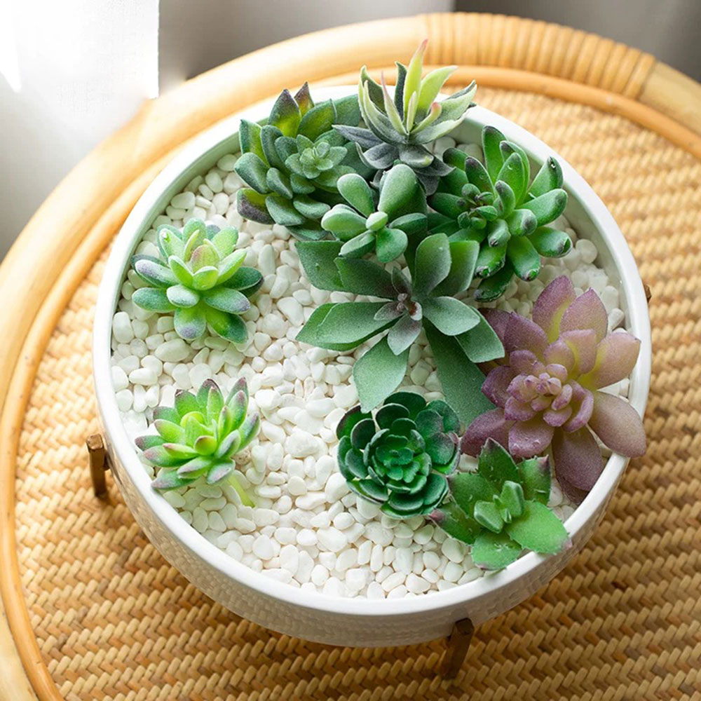 31cm redondo cimento vaso de f - Terrazzo Pot Cement avaliação e preço