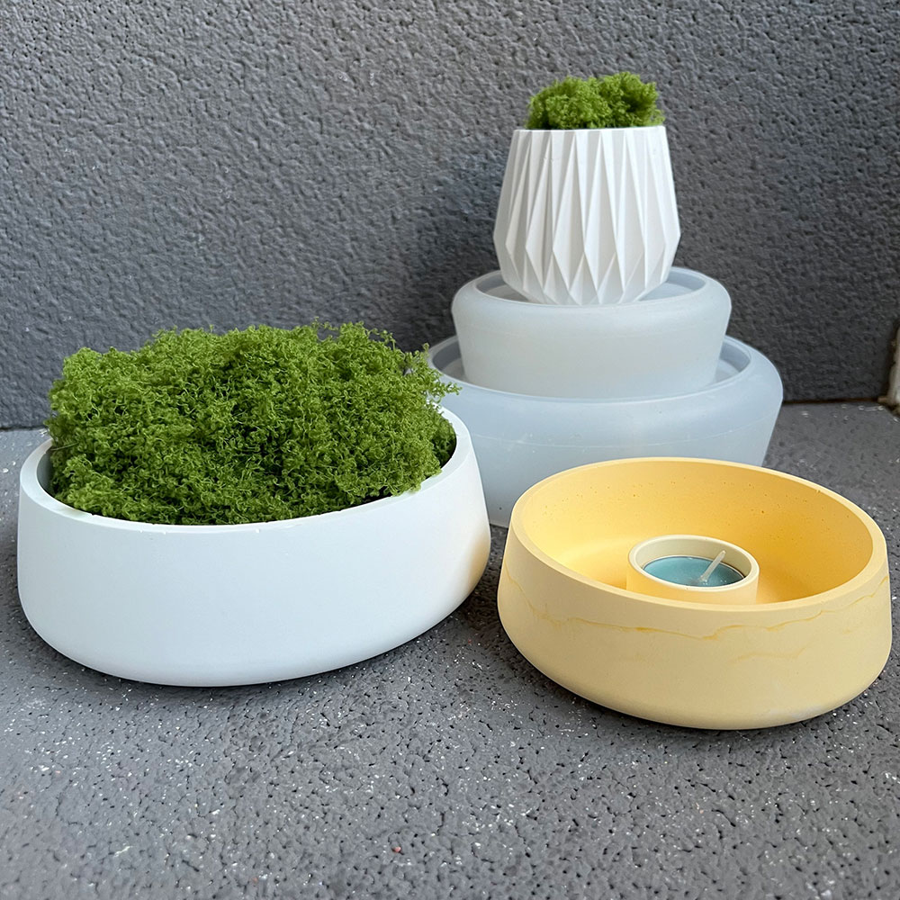 Tigela de concreto molde de si - Terrazzo Pot Cement avaliação e preço