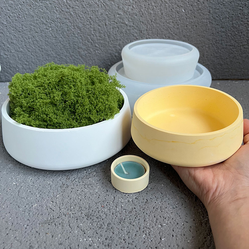 Tigela de concreto molde de si - Terrazzo Pot Cement avaliação e preço