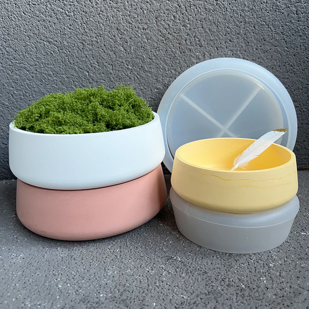 Tigela de concreto molde de si - Terrazzo Pot Cement avaliação e preço