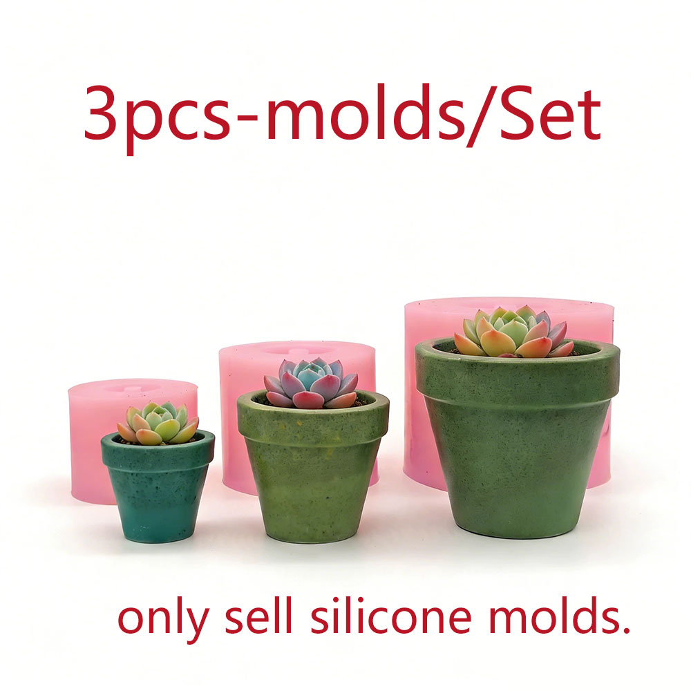 Conjunto de Moldes de Silicone - Terrazzo Pot Cement avaliação e preço