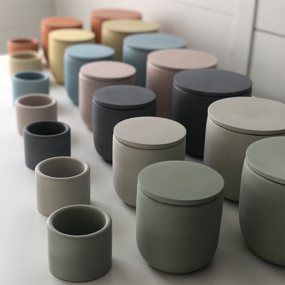 Caixa De Cimento Com Moldes De - Terrazzo Pot Cement avaliação e preço