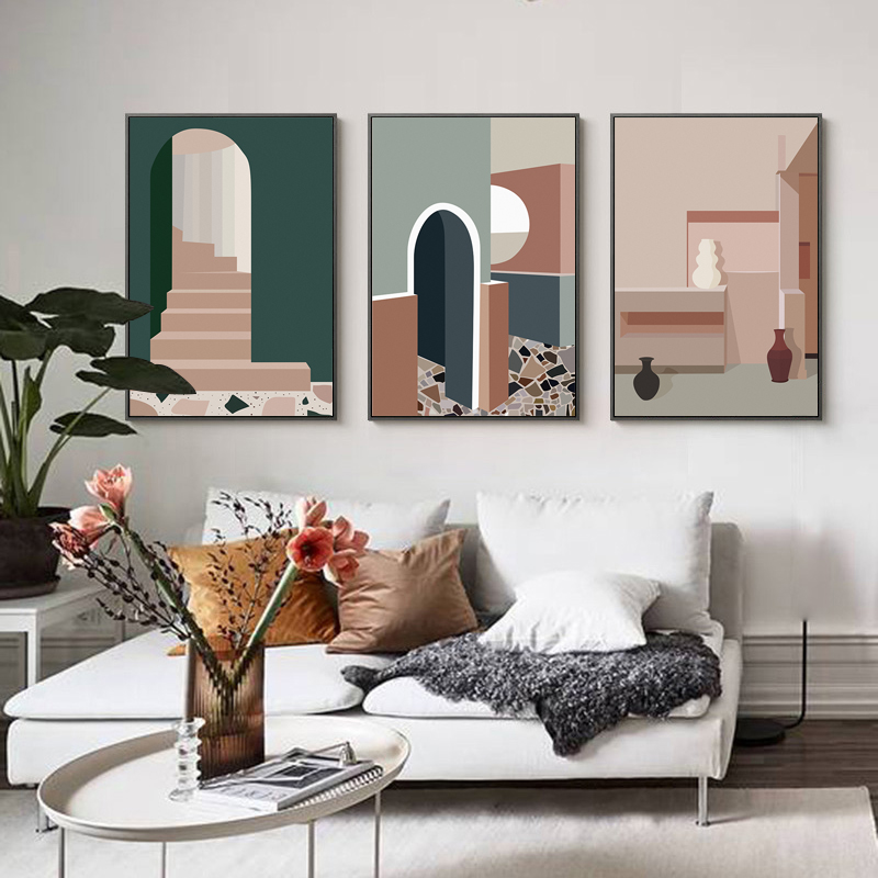 Retro morandi edifício arte em - Interior Design Build avaliação e preço